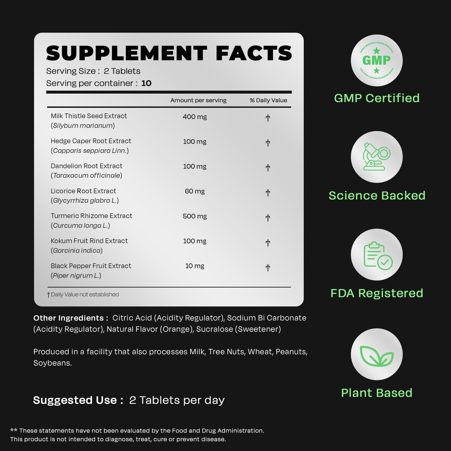 Auric Herbal Liver Support Supplement | Milk Thistle, Turmeric & More | 80 Tablets | Gluten-Free & Plant-Based