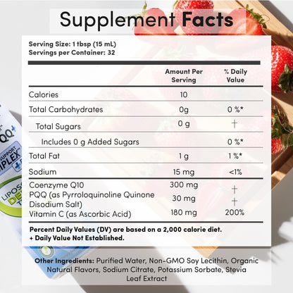 Aurora Nutrascience Mega-Liposomal CoQ10, PQQ & Vitamin C | Energy & Cellular Support