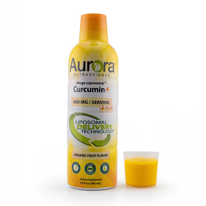 Aurora Nutrascience Mega-Liposomal Curcumin+Vitamin C with CurcuVail - 32 Servings, 16 fl oz