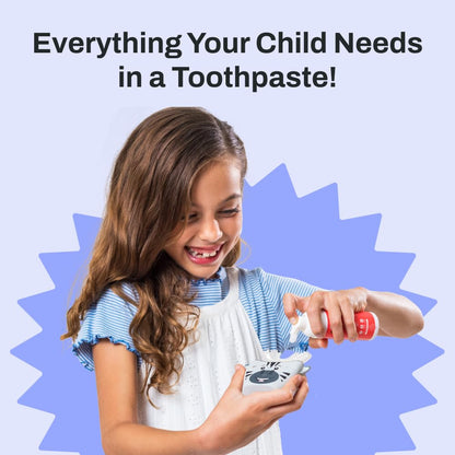 autobrush Fluoride Foaming Toothpaste for Kids – Bubblegum Flavor, Whitening & Deep Cleaning, Travel-Friendly Pack of 3