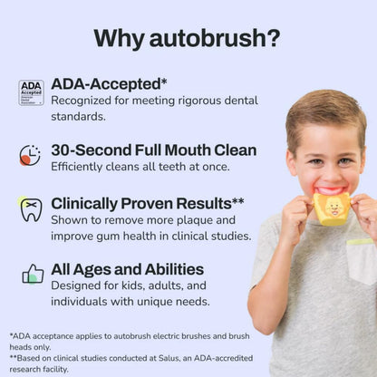 autobrush Kids Electric Toothbrush – ADA Accepted U-Shaped | 5.1x Better Cleaning