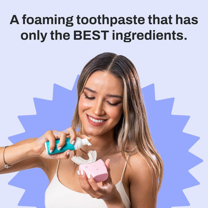 Autobrush Fluoride-Free Foaming Toothpaste for Adults - Mint, Whitening & Deep Cleaning (Pack of 3)