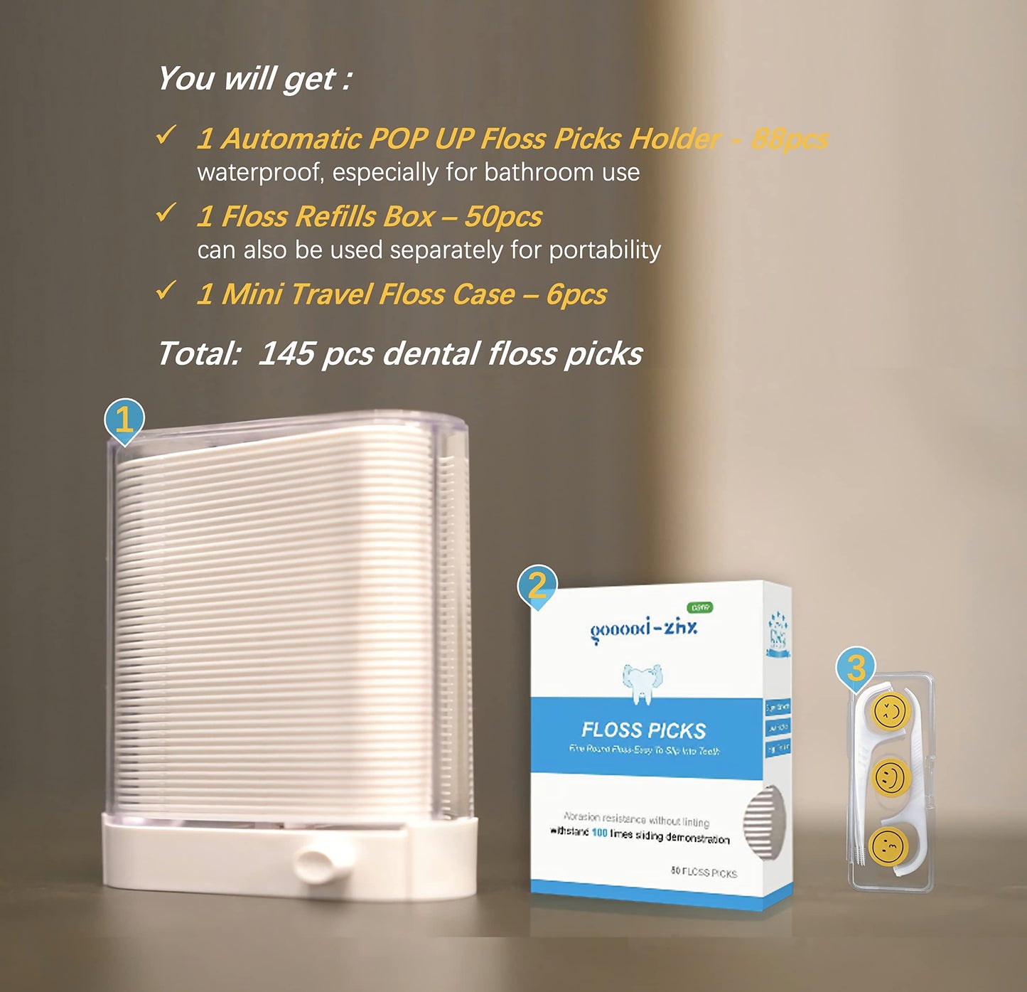 Automatic Floss Picks Holder – Pop-Up Dispenser & Hygienic Storage Box