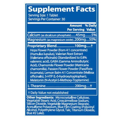 Avinol PM Extra Strength – Natural Sleep Supplement (30ct) | One-Tablet Convenience