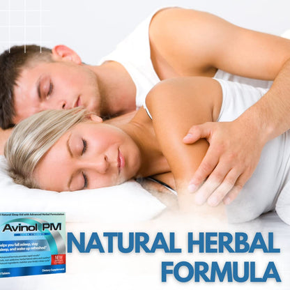 Avinol PM Extra Strength – Natural Sleep Supplement (30ct) | One-Tablet Convenience