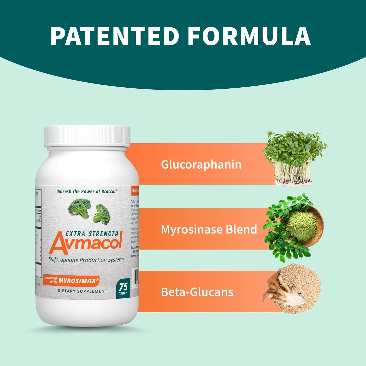 Nutramax Avmacol Extra Strength – #1 Researched Sulforaphane-Producing Detox & Immune Support (75 Tablets)