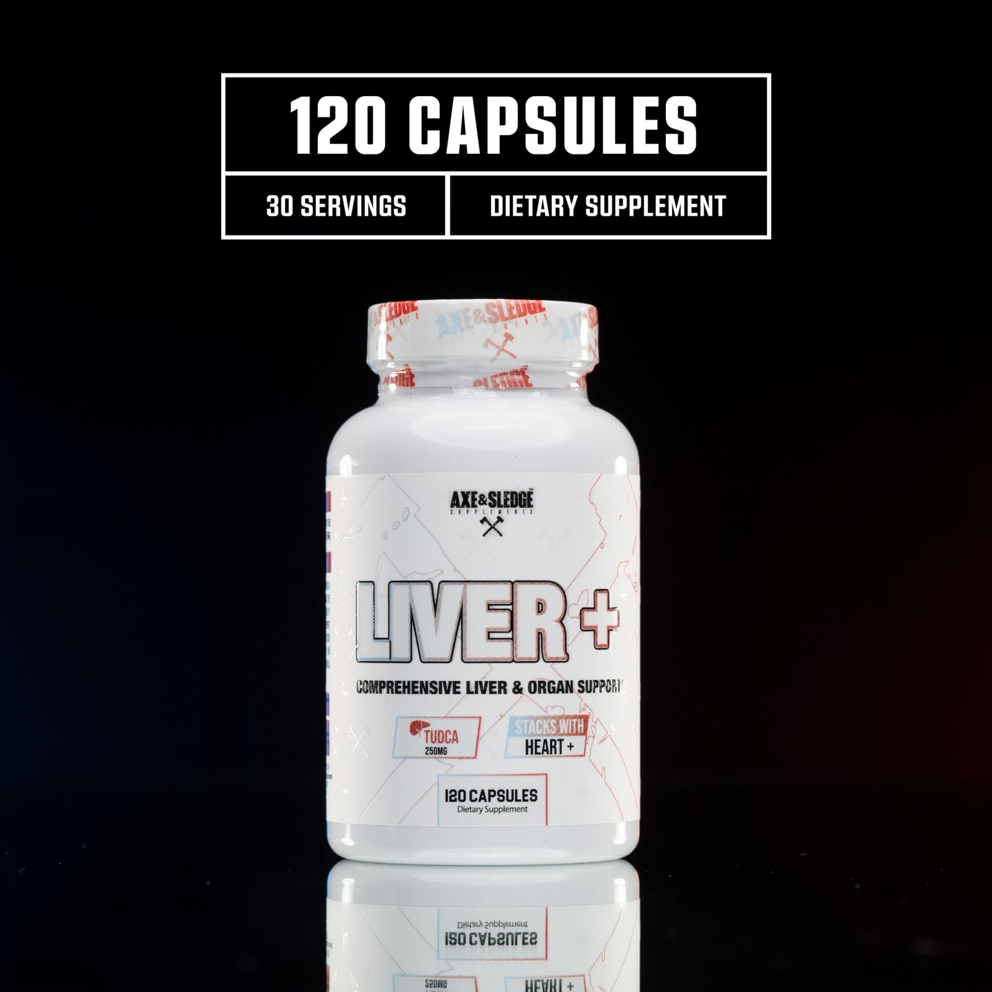 Axe & Sledge Liver+ Supplement | NAC 1000mg, TUDCA 250mg, Milk Thistle 1000mg | 30 Servings