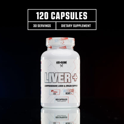 Axe & Sledge Liver+ Supplement | NAC 1000mg, TUDCA 250mg, Milk Thistle 1000mg | 30 Servings