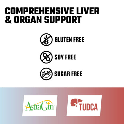 Axe & Sledge Liver+ Supplement | NAC 1000mg, TUDCA 250mg, Milk Thistle 1000mg | 30 Servings