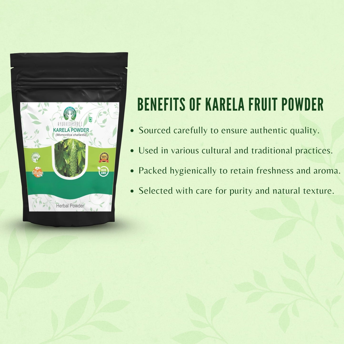 AYURVEDASHREE Bitter Melon Powder 200 Gm – Momordica Charantia (Karela), Liver Support