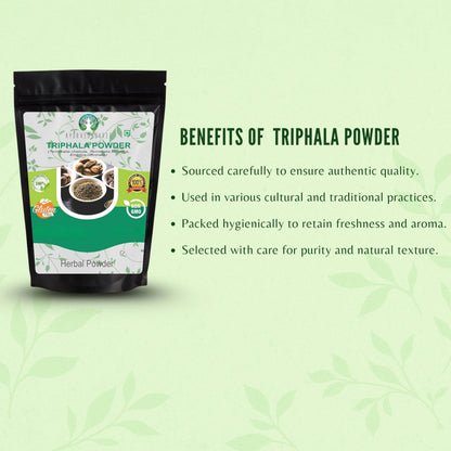 AYURVEDASHREE Triphala Powder 200 Gm | Amla, Haritaki & Bibhitaki | Non-GMO | Vegan | GMP Certified