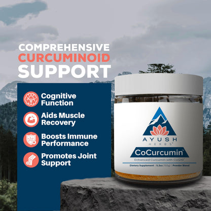 Ayush Herbs CoCurcumin: Turmeric with Black Pepper, CoQ10 & MCT