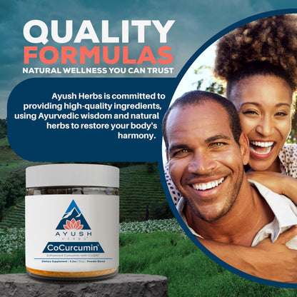 Ayush Herbs CoCurcumin: Turmeric with Black Pepper, CoQ10 & MCT