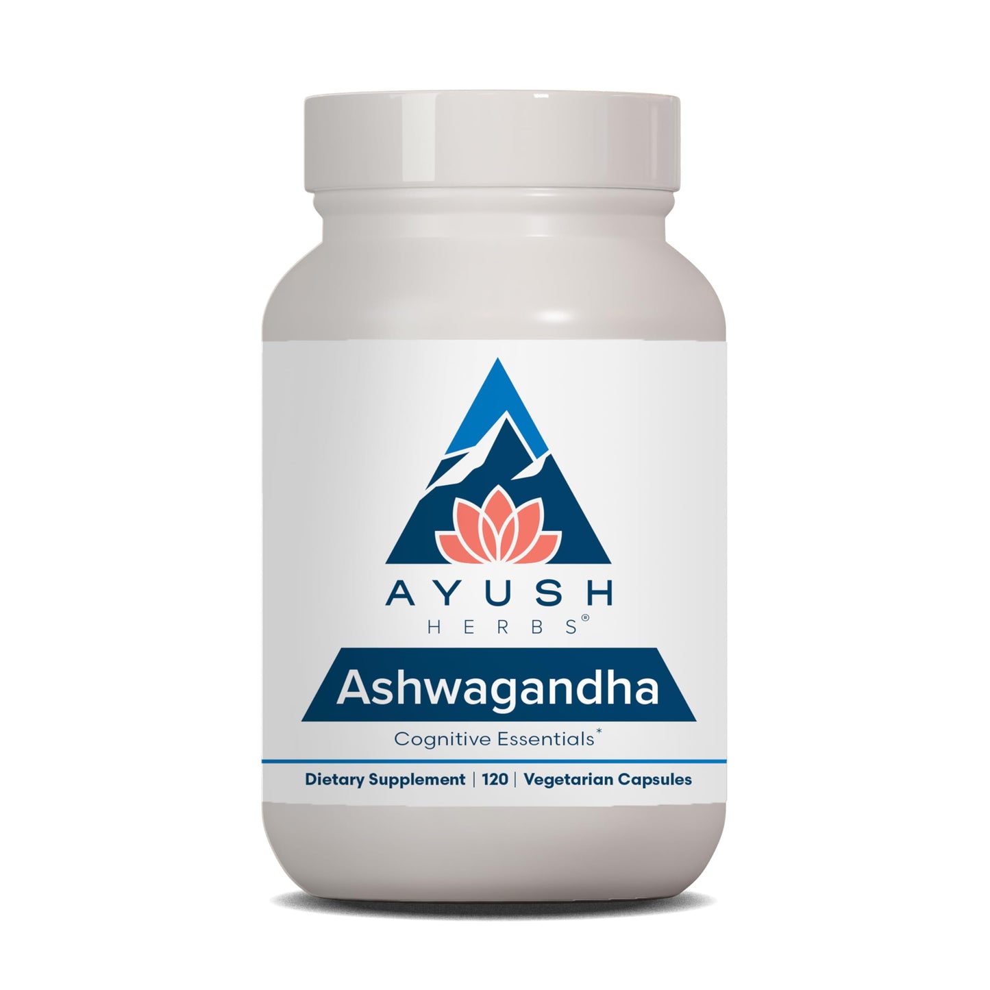 Ayush Herbs Ashwagandha Capsules - 500 mg, 120 Veg Caplets for Stress & Focus