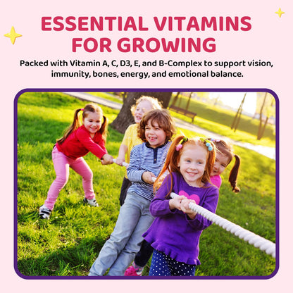 Magnesium Glycinate Gummies for Kids – Calm Sleep & Focus | L-Theanine, Chamomile & B Vitamins (Peach & Mango) 60 ct