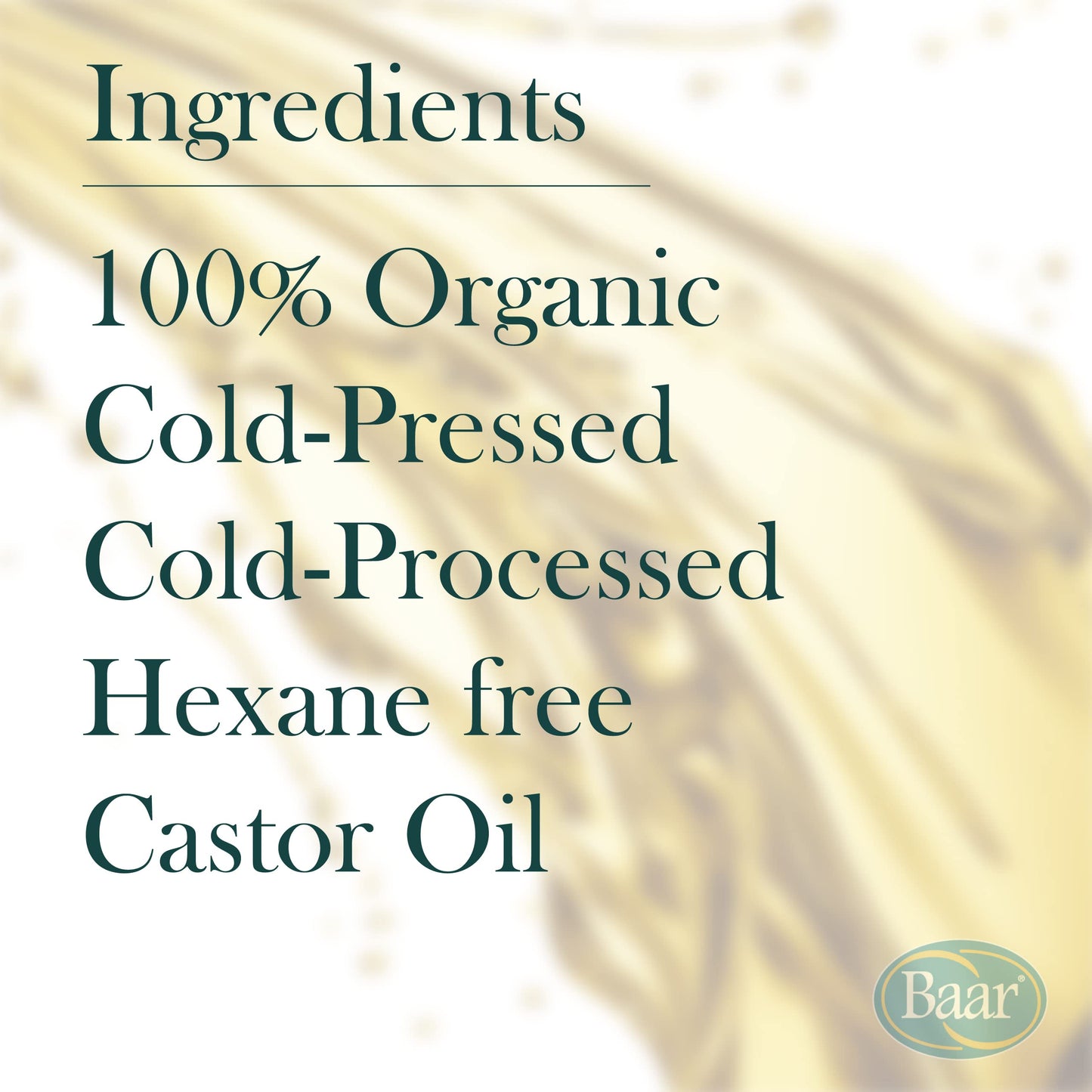 Baar Palma Christos Roll-On Organic Castor Oil 3 oz - Pack of 2