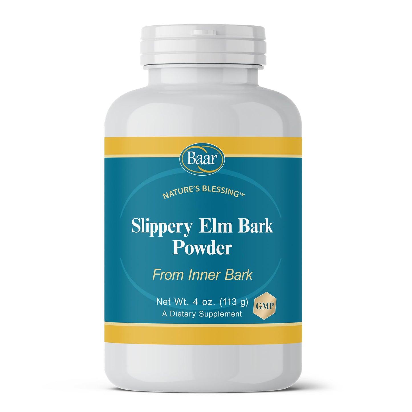 Baar Slippery Elm Powder, 4 Oz | Pure Inner Bark, Not an Extract