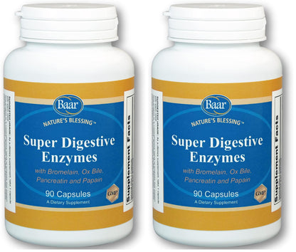 Baar Super Digestive Enzymes - 90 Capsules (Pack of 2)