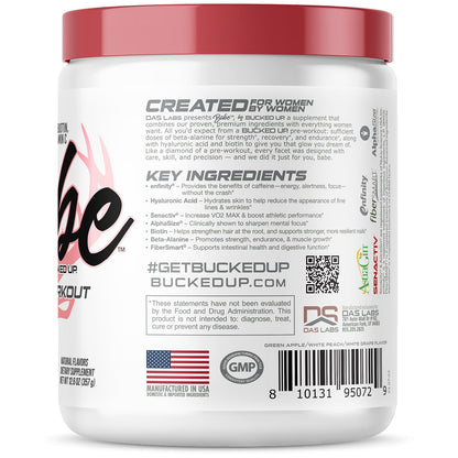 Babe Pre Workout Powder for Women | Sparkling Orchard | 30 Servings | 12.6 oz