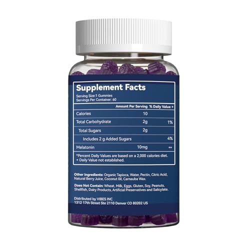 Babivek Melatonin Gummies 10mg – Sleep Support, Berry Flavor, 60 Count