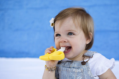 Baby Banana The Original Banana Brush – Made in USA, Toddler Toothbrush, Family-Owned