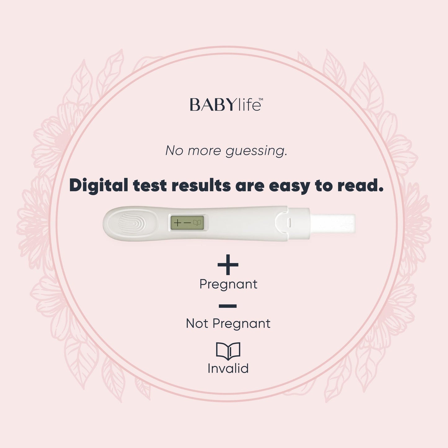 Baby Life Digital Pregnancy Test - Fast & Accurate Urine Detection - 1 Count