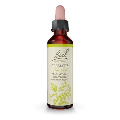Bach Clematis Have Focus - Original Flower Remedies | 20mL Dropper