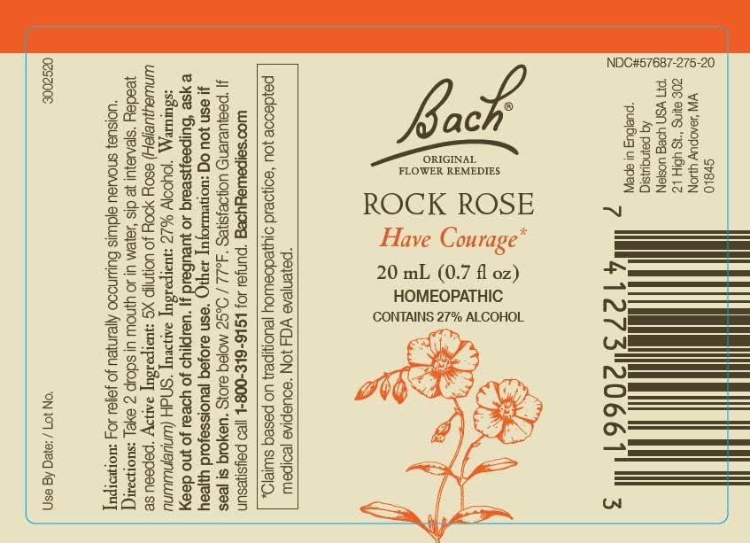 Bach Original Flower Remedies 2-Pack - Find Your Safe Place (Rock Rose & Aspen) - 20mL Dropper x2 - Vegan