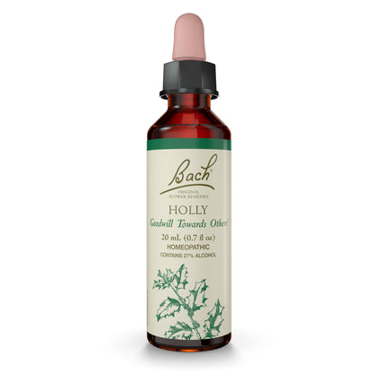 Bach Holly Flower Remedy - Goodwill Towards Others | 20mL Dropper
