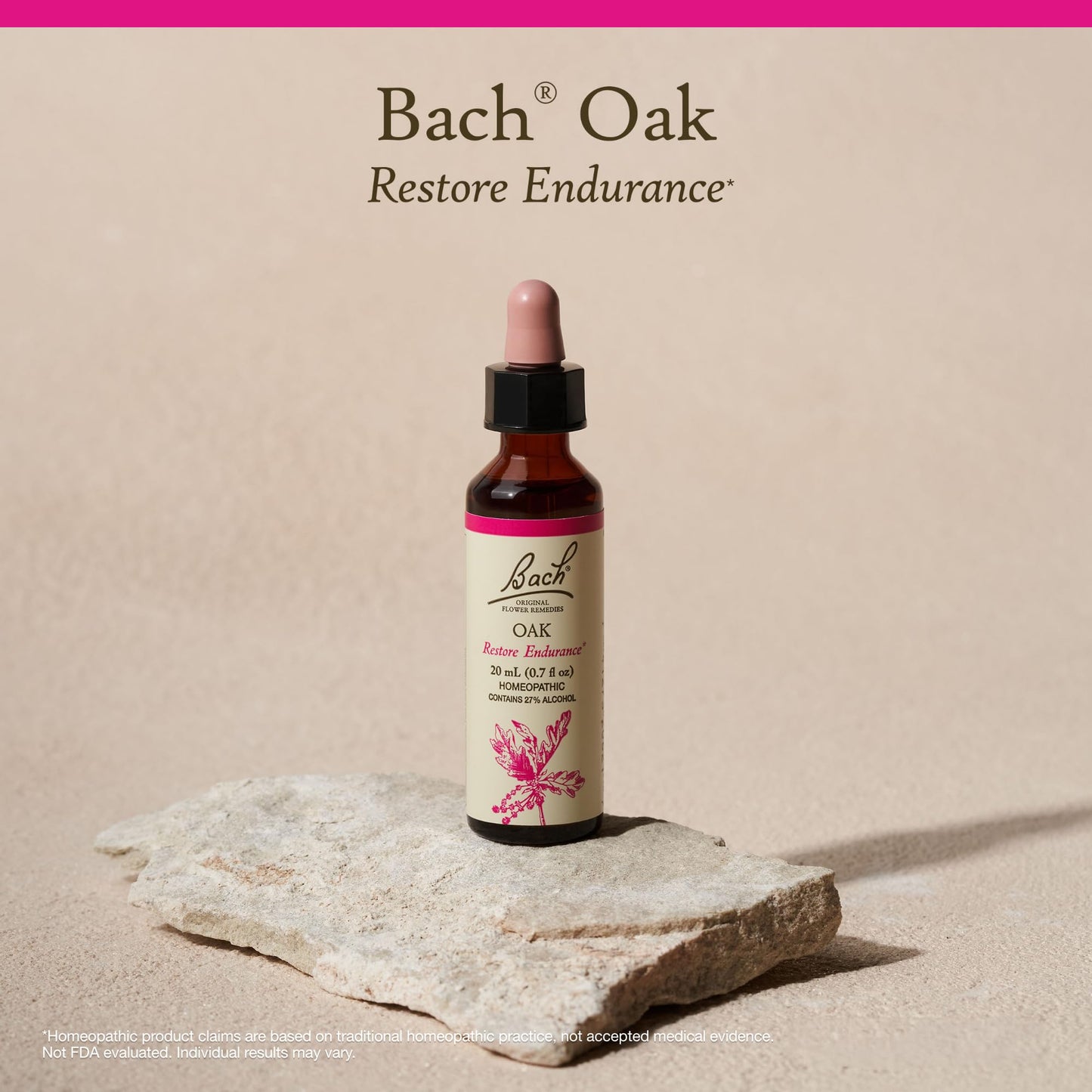 Bach Oak Flower Remedy – Restore Endurance | 20mL Vegan Gluten Free Sugar Free