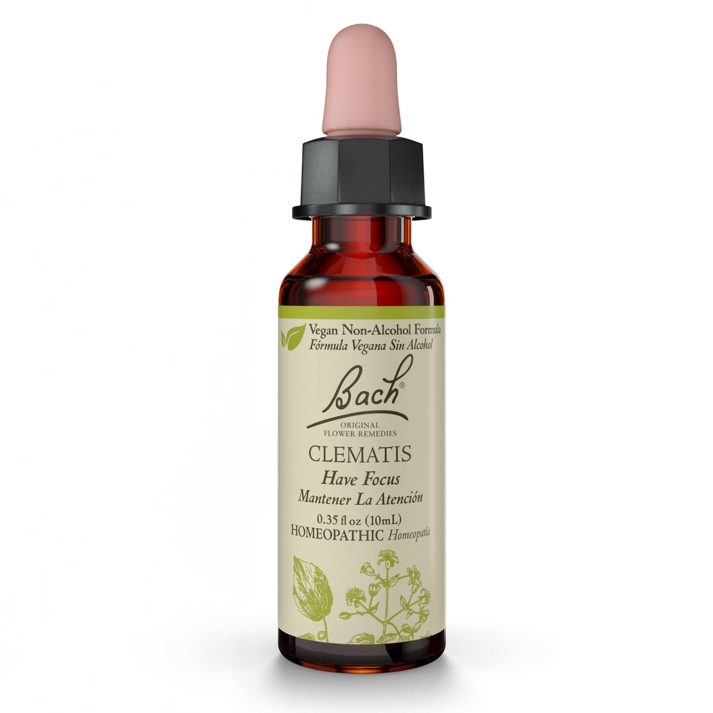 Bach Original Flower Remedies – Clematis (Non-Alcohol) For Focus | 10mL Dropper