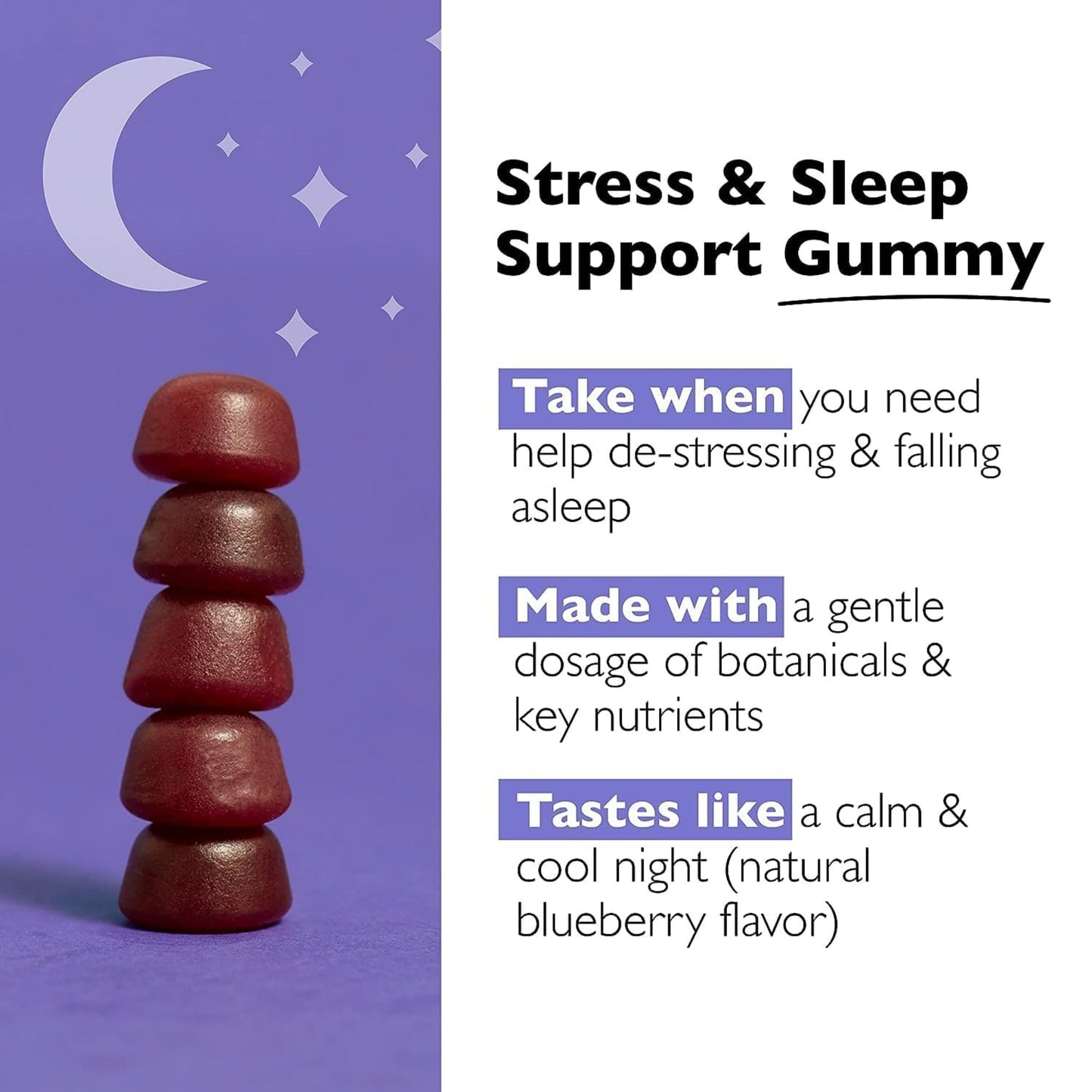 BACH RESCUE PLUS Sleep & Stress Gummies – 60 Count, 1 mg Melatonin, Vegan