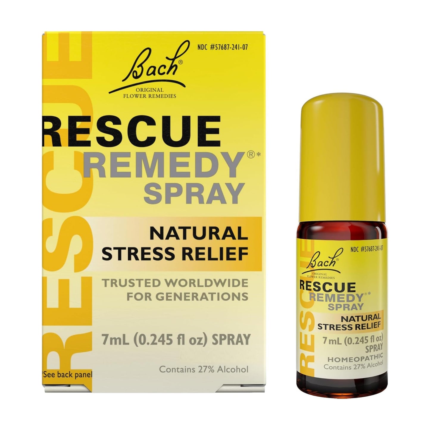Bach Rescue Remedy Spray 0.245 Fl Oz – Homeopathic Calming Spray