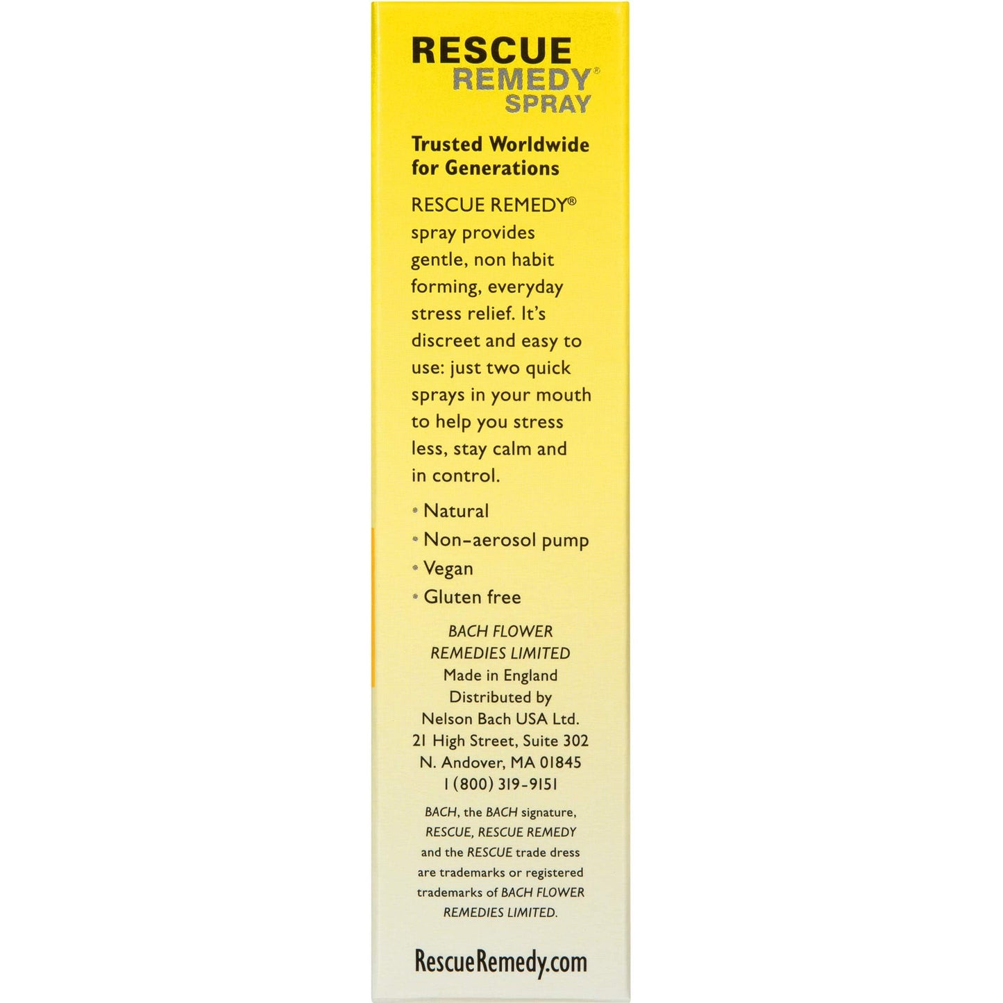 Bach Rescue Remedy Spray - Natural Flower Essence Blend (0.7 fl oz)
