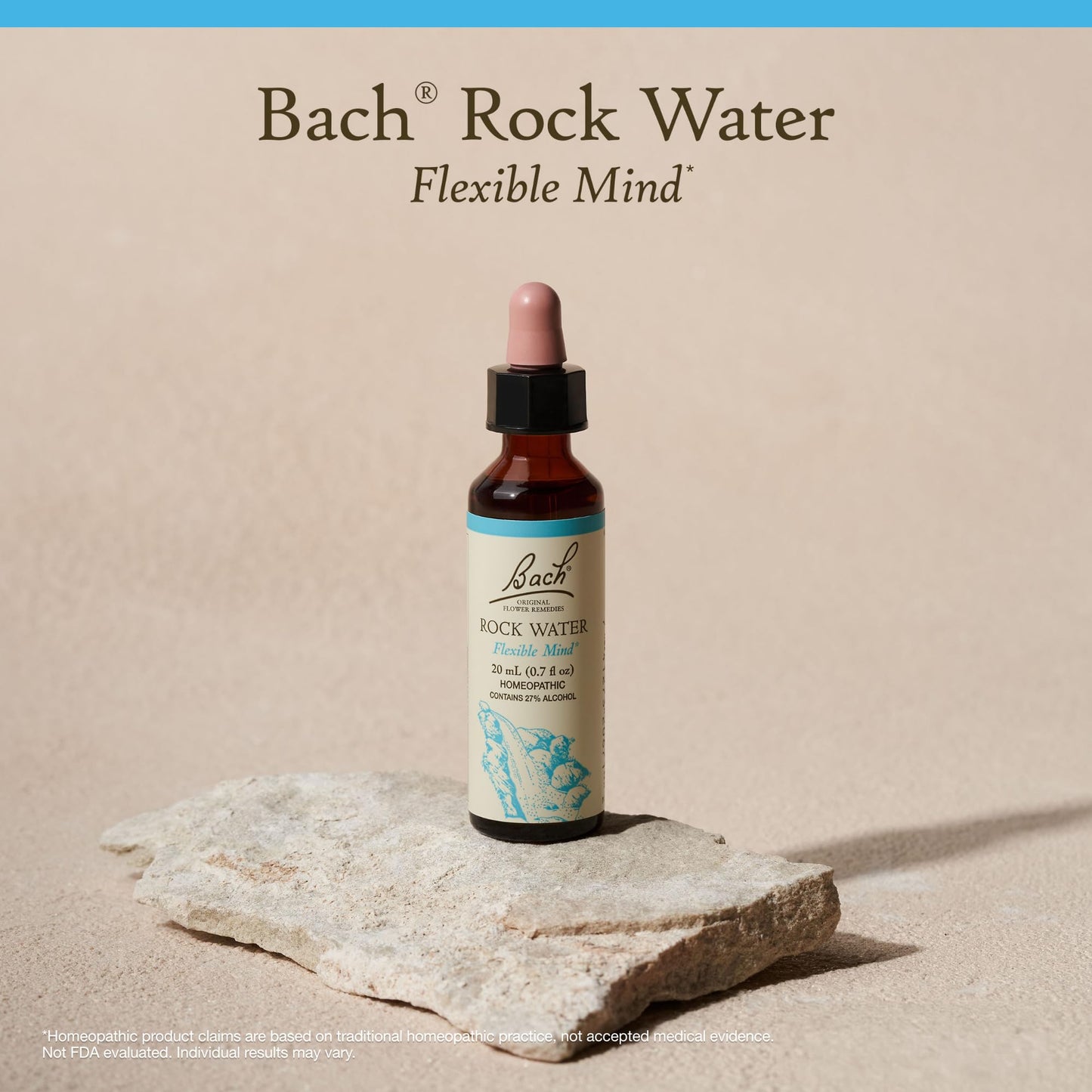 Bach Rock Water Flower Remedy – Flexible Mind, 20mL Dropper