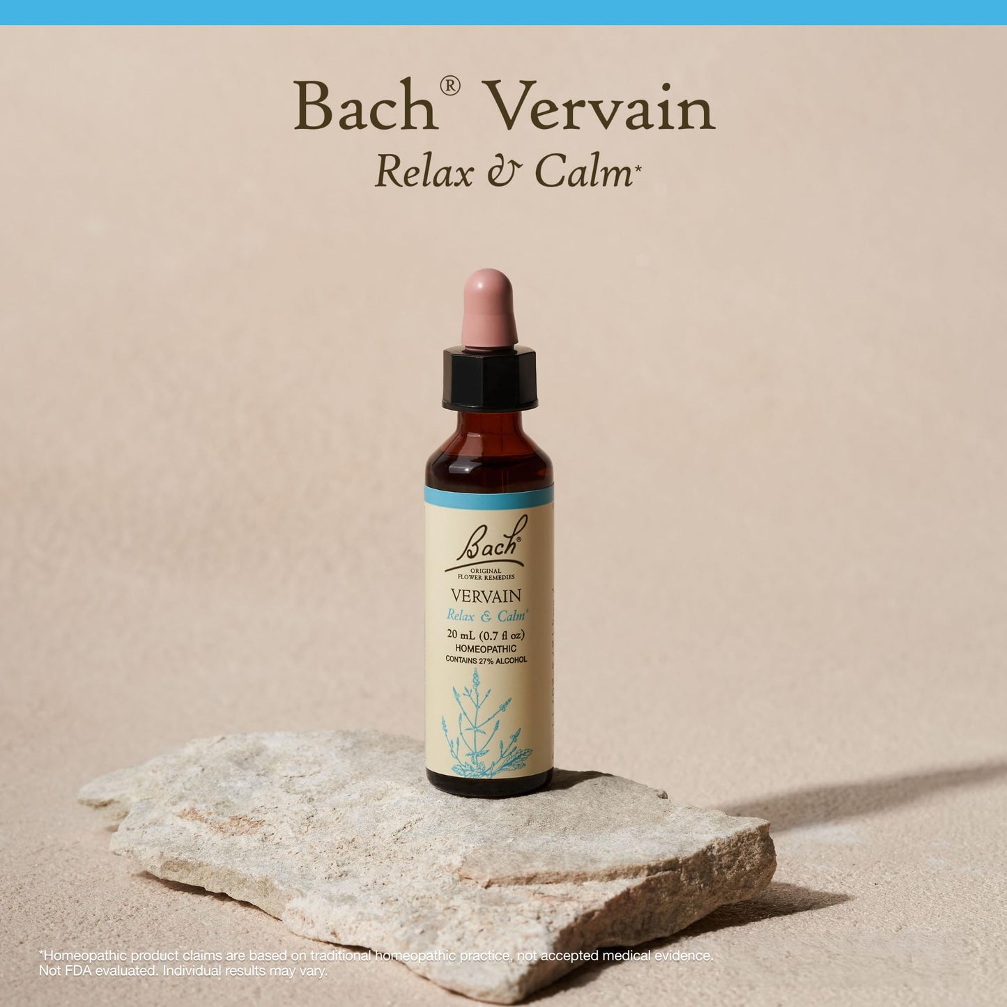 Bach Original Flower Remedies Vervain – Relax & Calm (20mL Dropper)
