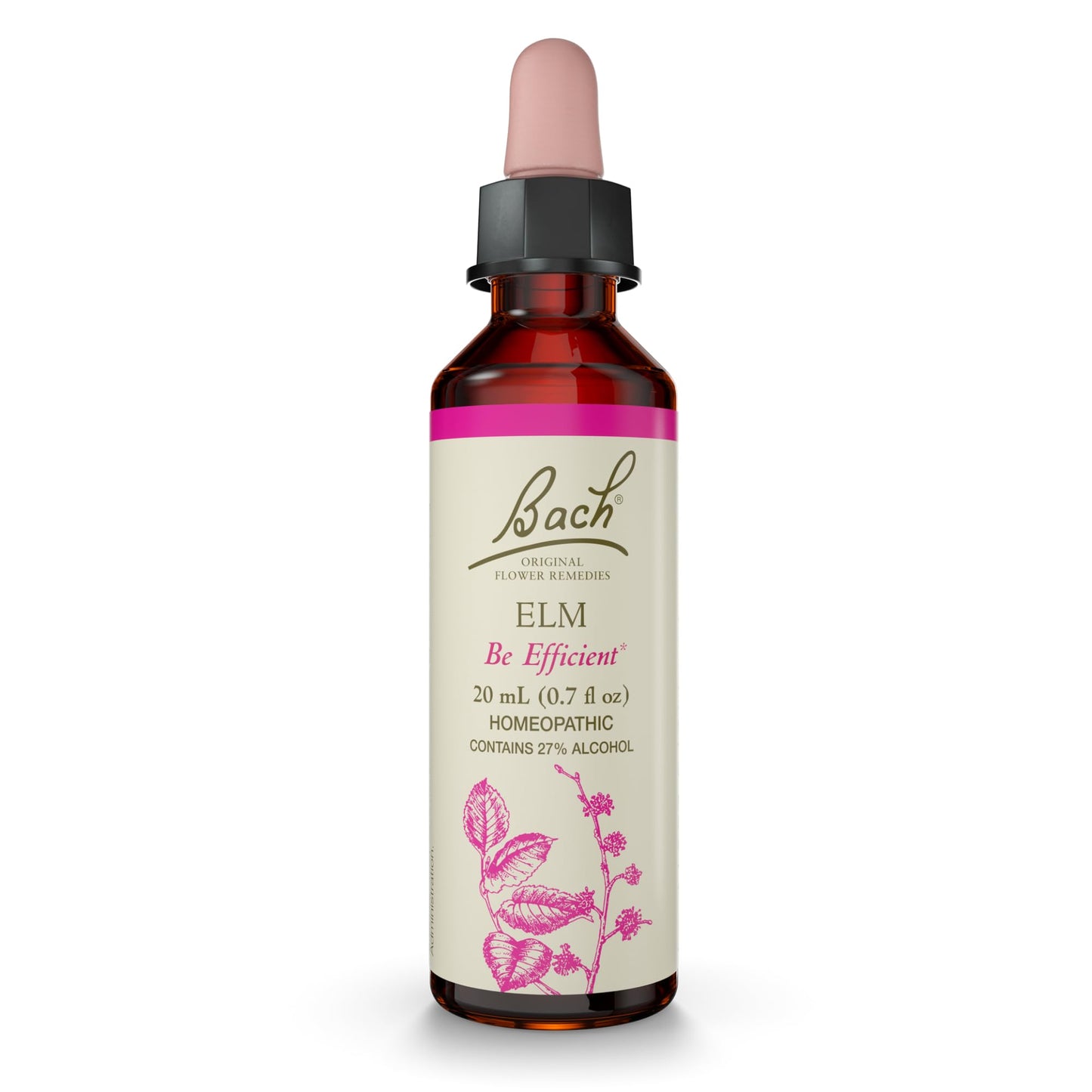 Elm - Be Efficient | Bach Original Flower Remedies for Emotional Balance (20mL Dropper)
