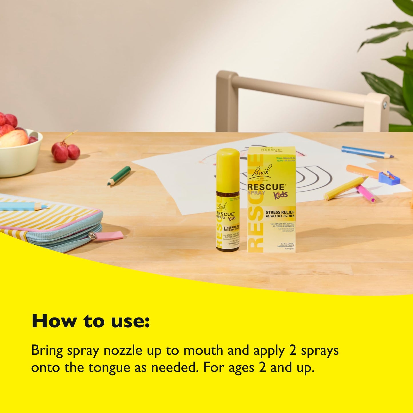 Bach RESCUE Kids Spray 20mL – Stress Relief for Children | Homeopathic Flower Essences