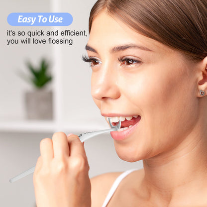 Dental Floss Picks Kit – 3 Handles & 360 Refills | Extra Strength