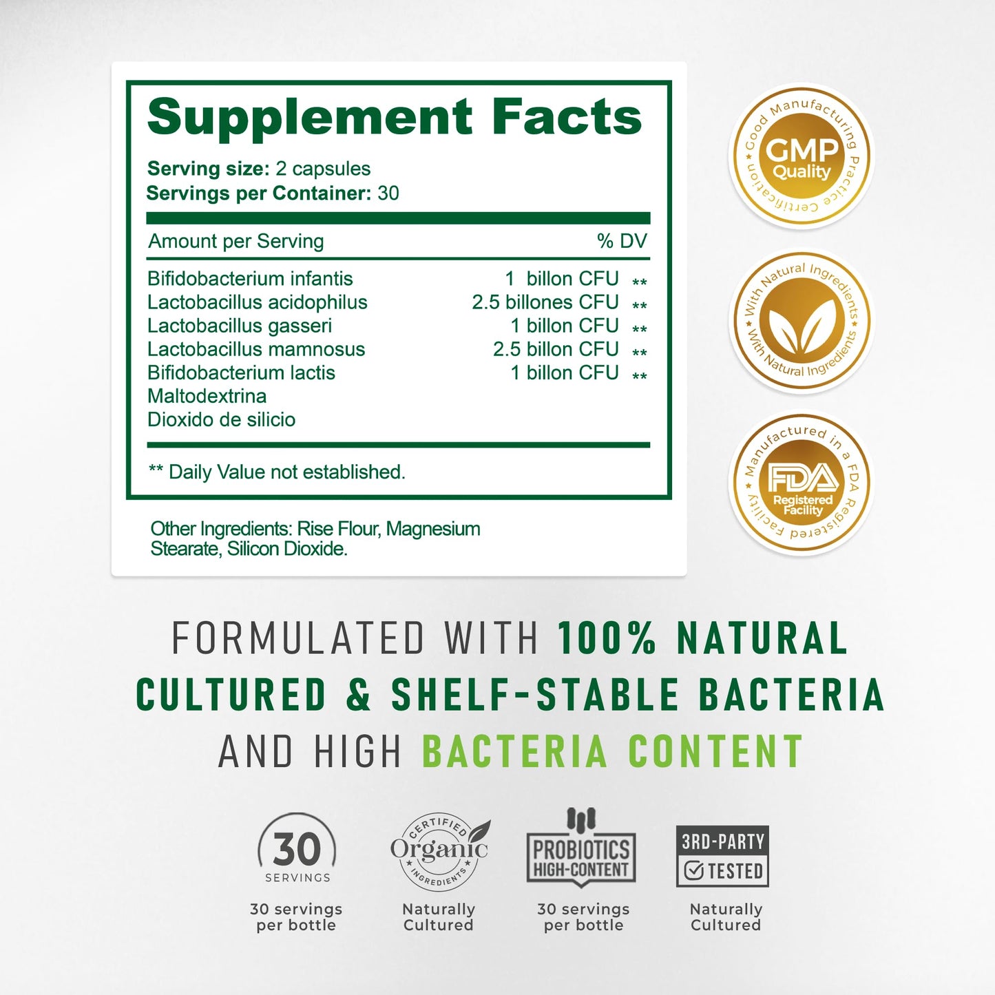 Bacterium Plus, Natural Product, Vegetarian Capsules, General Well-Being - 60 Count - Pack of 1