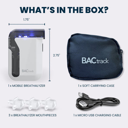 BACtrack Mobile Breathalyzer (2 Pack) – Pro-Grade Accuracy, Smartphone Connectivity & HealthKit