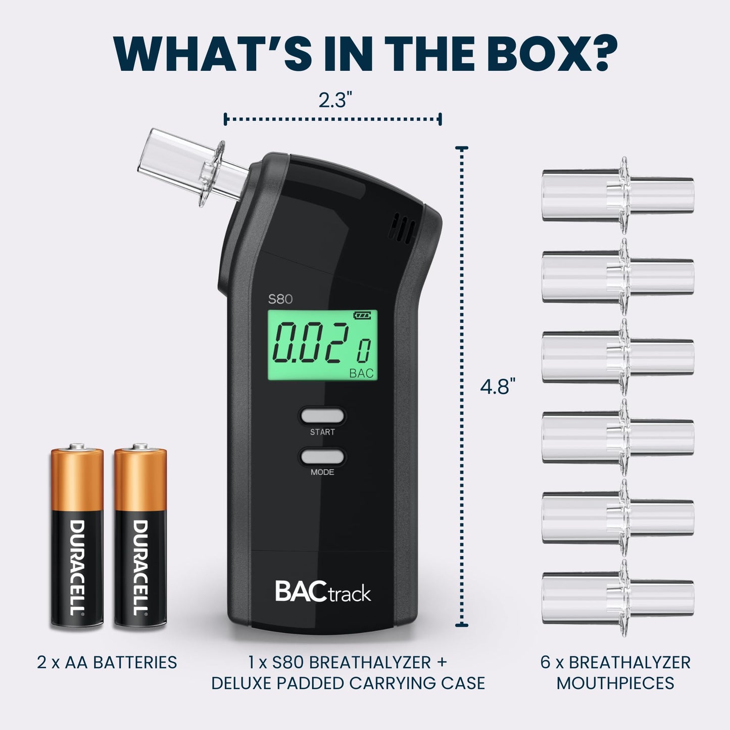 BACtrack S80 Breathalyzer (2 Pack) – Pro-Grade Accuracy, DOT/NHTSA Approved