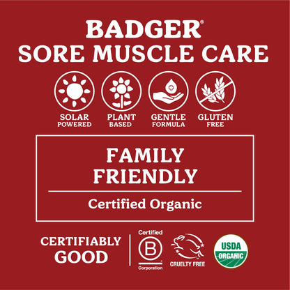 Badger Ginger Massage Oil - 100% Organic, Arnica & Cayenne, 4 oz Glass Bottle