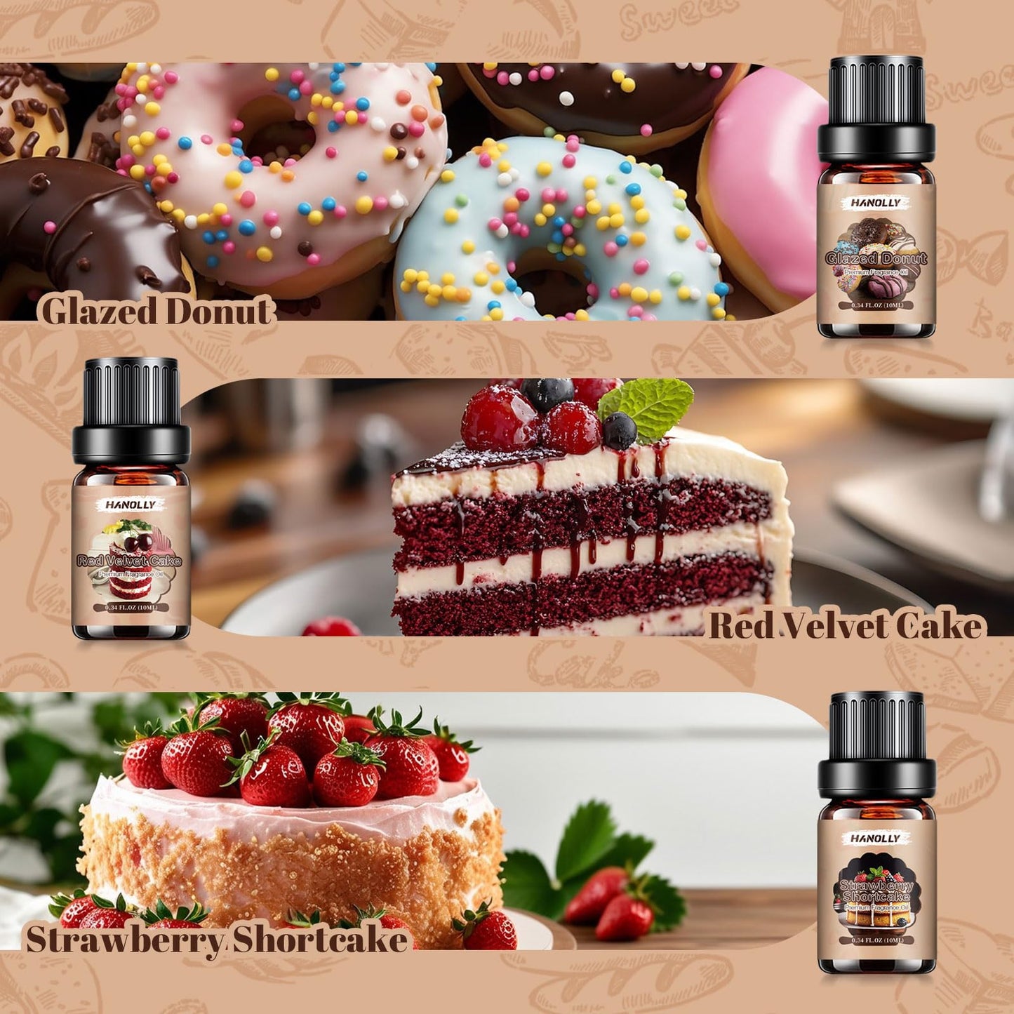 Bakery Essential Oils Set – Premium Fragrance Oils for Diffusers, Candles & Soap