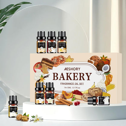Bakery Essential Oils Set (14x 5ml) – Fragrance Oils for Diffusers & Candles