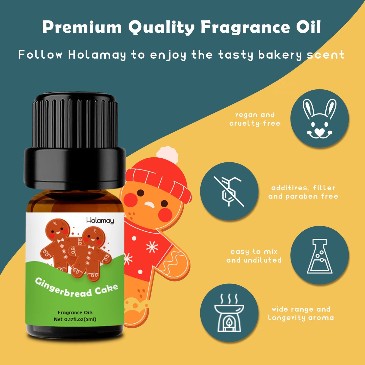 Bakery Fragrance Oils – Holamay 10x5ml for Soap, Candle Making & Diffusers