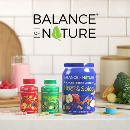 Balance of Nature Fruits & Veggies Supplements – Whole Fruit & Vegetable Capsules, 2 Sets (90/90)