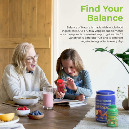 Balance of Nature Fruits & Veggies Supplements – Whole Fruit & Vegetable Capsules, 2 Sets (90/90)