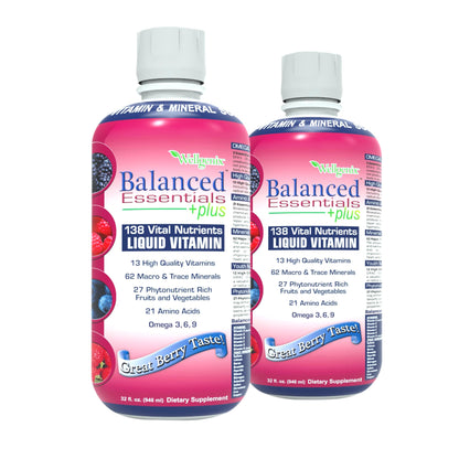 Wellgenix Balanced Essentials 2 Pack – Very Berry Liquid Vitamin 32 oz for Immune Support