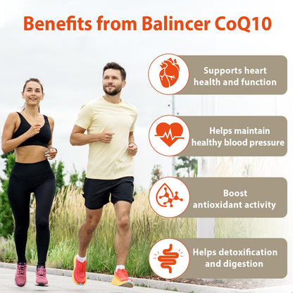 Balincer CoQ10 400mg | 3x Absorption with Organic Dandelion & Black Pepper, 60 Veggie Capsules